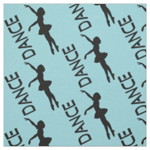 Tissu Danse - Ballerina Silhouette Motif