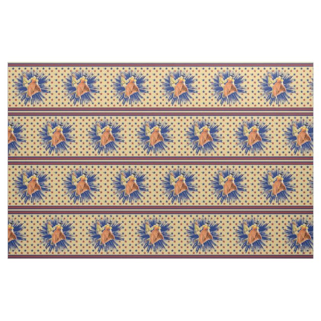 Tissu Danse carré Danse Swing Dance Couple Star Stripe 4 (Fat Quarter)
