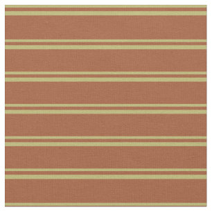 Tissu Dark Khaki & Sienna Linked/Striped Motif