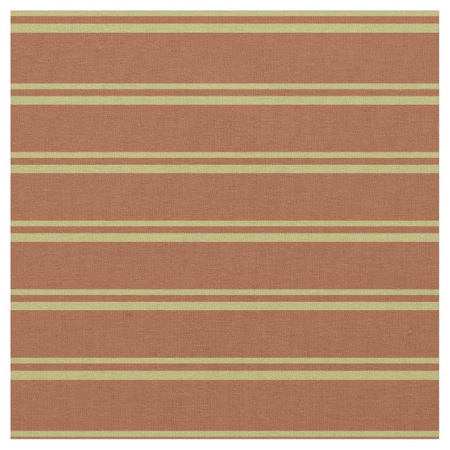Tissu Dark Khaki & Sienna Linked/Striped Motif (Fermer)