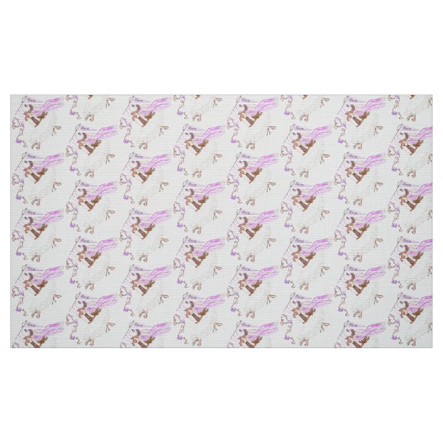 Tissu d'armure de polyester de lapin d'amour de (Fat Quarter)