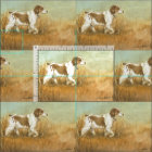 Tissu d'art breton des chiens espagnols