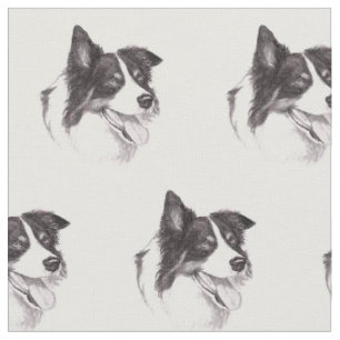 Tissu d'art de chien de border collie