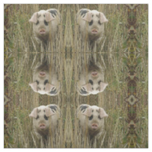 Tissu d'artisanat animal à motif de porc mou