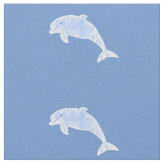 Tissu Dauphins d'effet âgés par bleu