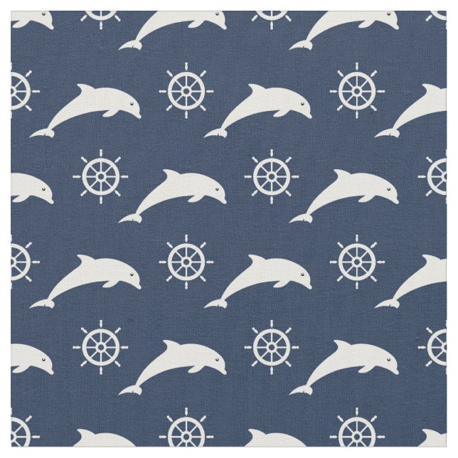 Tissu Dauphins sur le motif de défilé (Fermer)