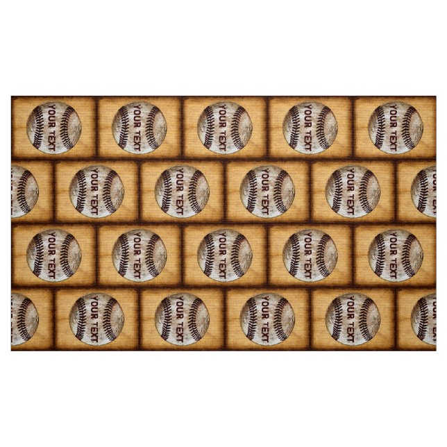 Tissu de baseball Vintage PERSONNALISÉ par le tria (Fat Quarter)