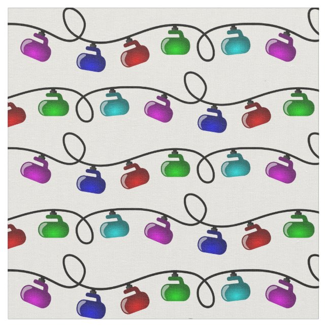 Tissu de bordage de lumières de Noël - blanc (Fermer)