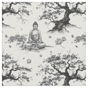 Tissu de bouddha zen - Design de lave-encre