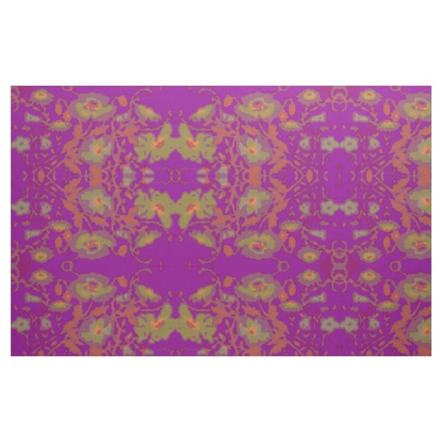 Tissu de champ floral de Bourgogne (Fat Quarter)