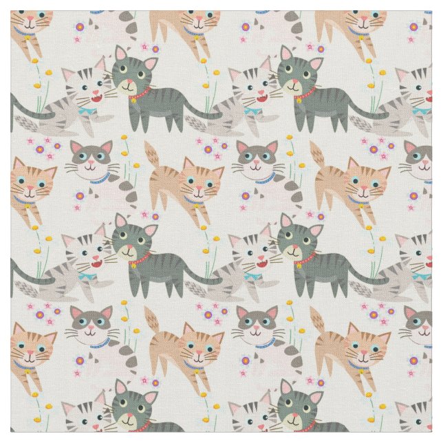 Tissu de chats super mignons (Fermer)