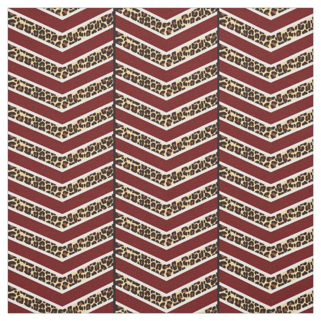 Tissu de Chevron d'empreinte de léopard (Échantillon)