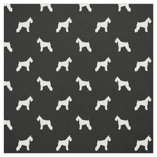 Tissu de chien de Schnauzer - noir et blanc (Échantillon)