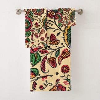 Tissu de chintz en coton indien vintage