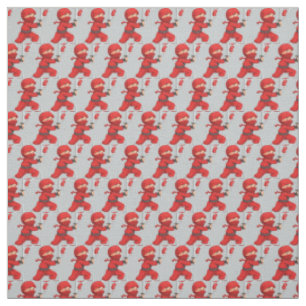 Tissu de conception Ninja rouge