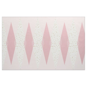 Tissu de coton à motifs de losanges rose moderne