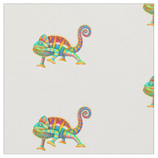 Tissu de coton coloré de caméléon de panthère