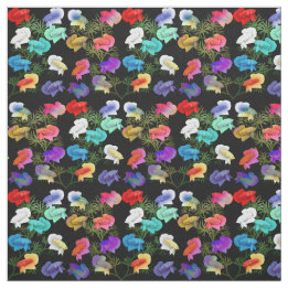 Tissu de coton coloré de puma de poissons