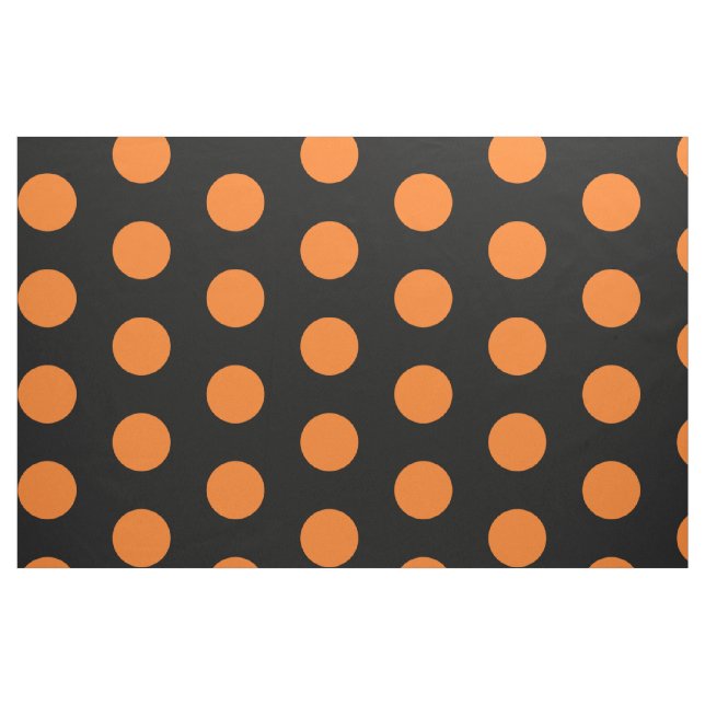 Tissu De Coton Composé À Pot Noir Et Orange (Fat Quarter)