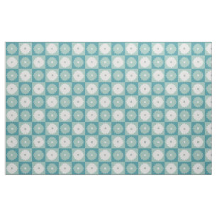 Tissu de coton géométrique moderne de fleurs de