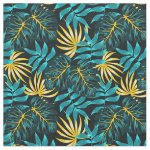 Tissu de coton motif tropical