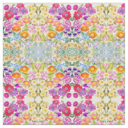 Tissu de coton peigné par jardin floral