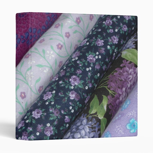 Tissu de courtepointe violet Avery Classeur (Devant/Côté)