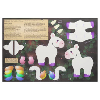 Tissu de découpe et de coupe de licorne