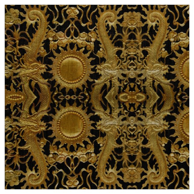 tissu de dragon doré (Échantillon)