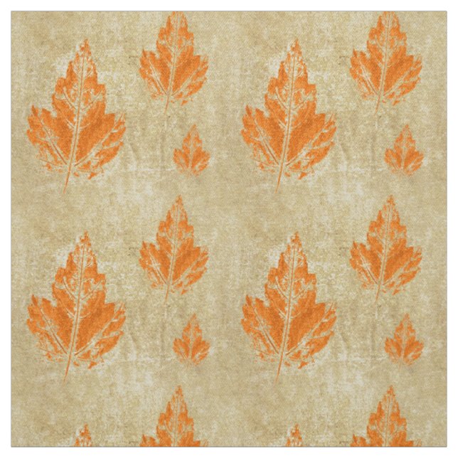 Tissu de feuille orange rustique (Échantillon)