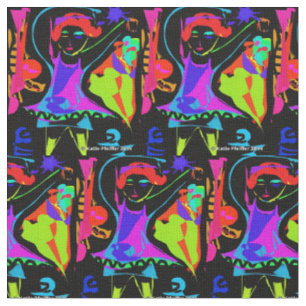 Tissu de fille de danse Pop Art
