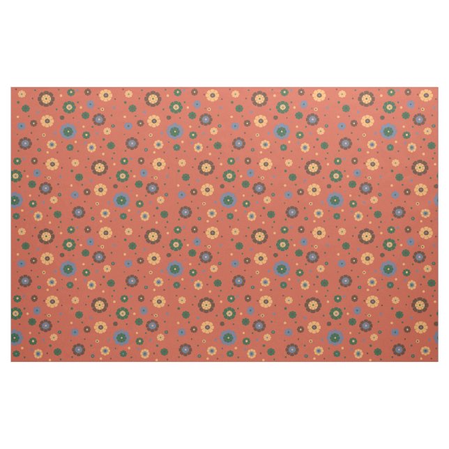 Tissu de fleurs rétro (Fat Quarter)