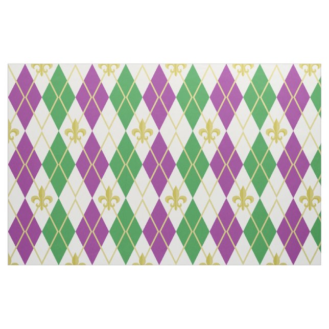 Tissu de Jacquard de mardi gras (Fat Quarter)
