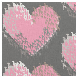 Tissu de Joann de coeur de lévrier italien