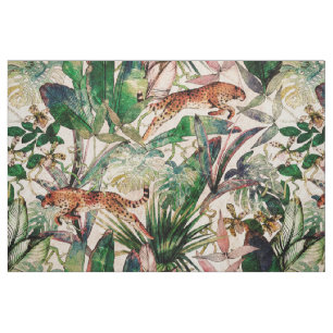 Tissu de la jungle tropicale de la Chine Vintage