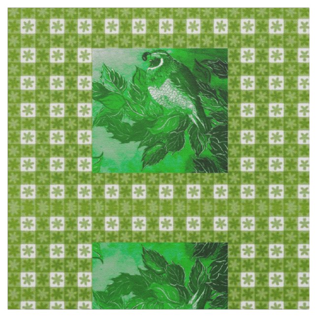 Tissu de la Queue Green Check (Échantillon)