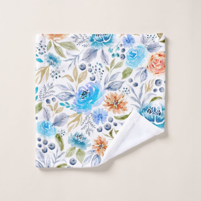 Tissu de lavage de bouquet floral d'aquarelle (Gant de toilette)