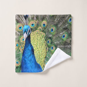 Tissu de lavage Peacock