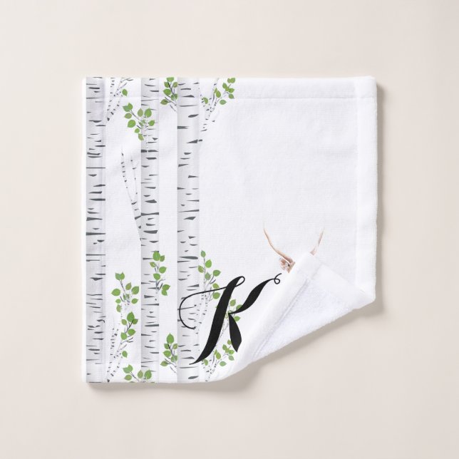 Tissu de lavage personnalisé Cerf Doe Buck Woodlan (Gant de toilette)