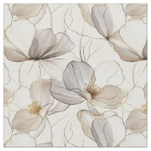 Tissu de lignes florales neutres