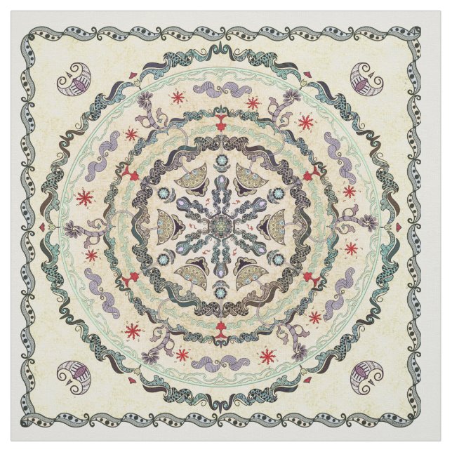 Tissu de mandala de style de henné (Échantillon)