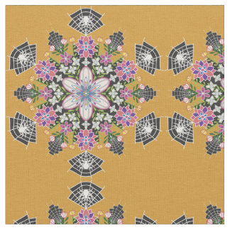 Tissu de mandala des araignées florifères