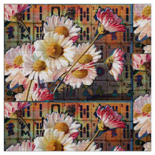 Tissu de marguerite d'heure-milliampère Jongg