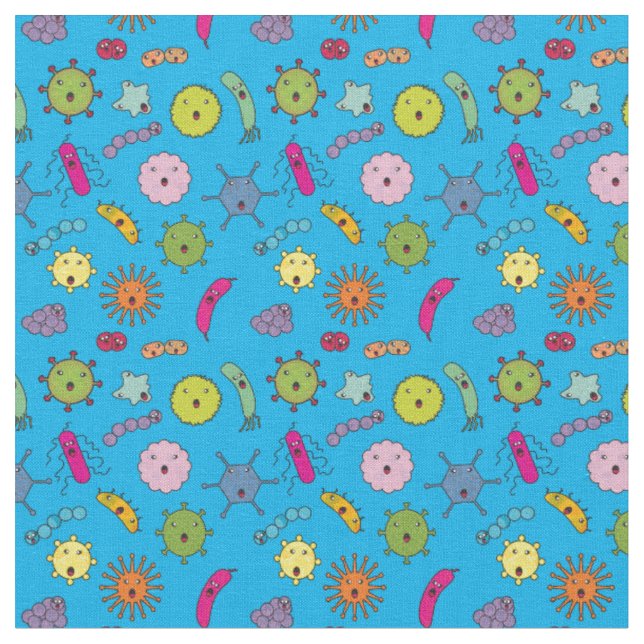 Tissu De mignons Germes de dessin (Fermer)