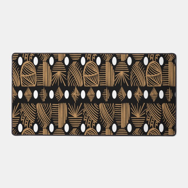 Tissu de moisissure tribale des Caraïbes : noir, b (Recto)