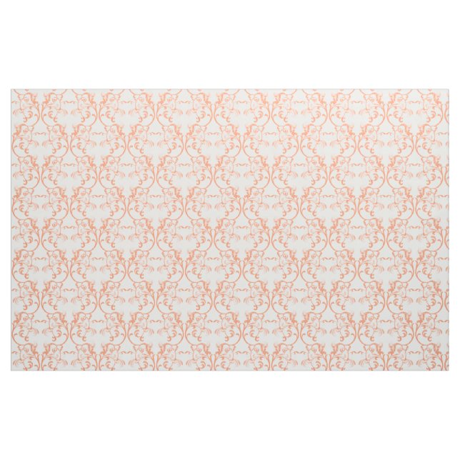 Tissu de motif damassé parisien orange (Fat Quarter)