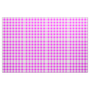 Tissu de Motif de bloc En vichy rose et blanc chau