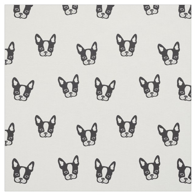 Tissu de motif de bouledogue français (Échantillon)