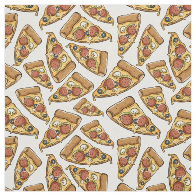 Tissu de motif de pizza (Échantillon)