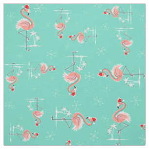 Tissu de motif de torsion de Flamant rose de Noël